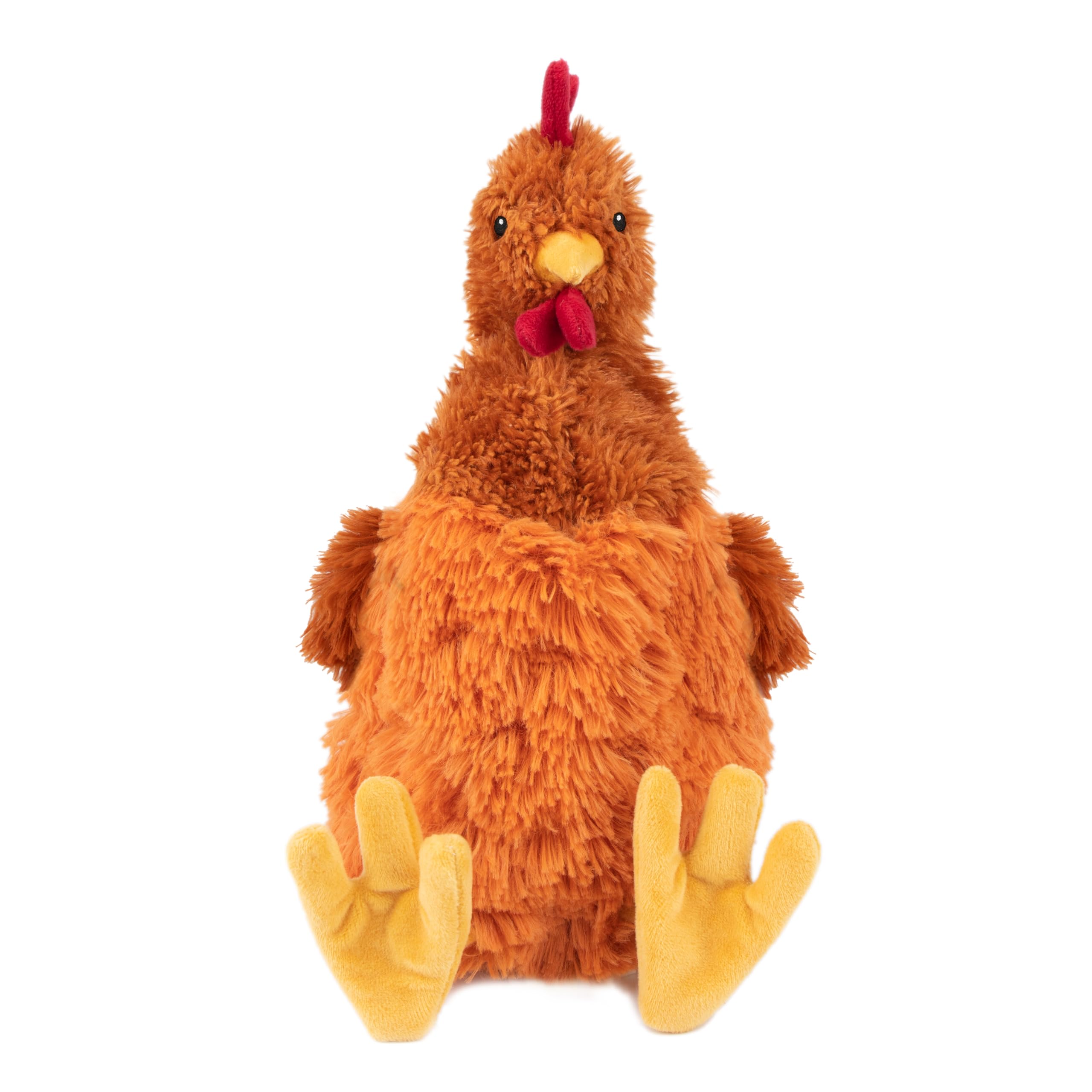 Best Pet Supplies Hundespielzeug aus Plüsch, für interaktives Spielen, für Welpen und Senioren, buntes Huhn-Spielzeug-Form, niedlich und kuschelig – Knisterhuhn (braun)