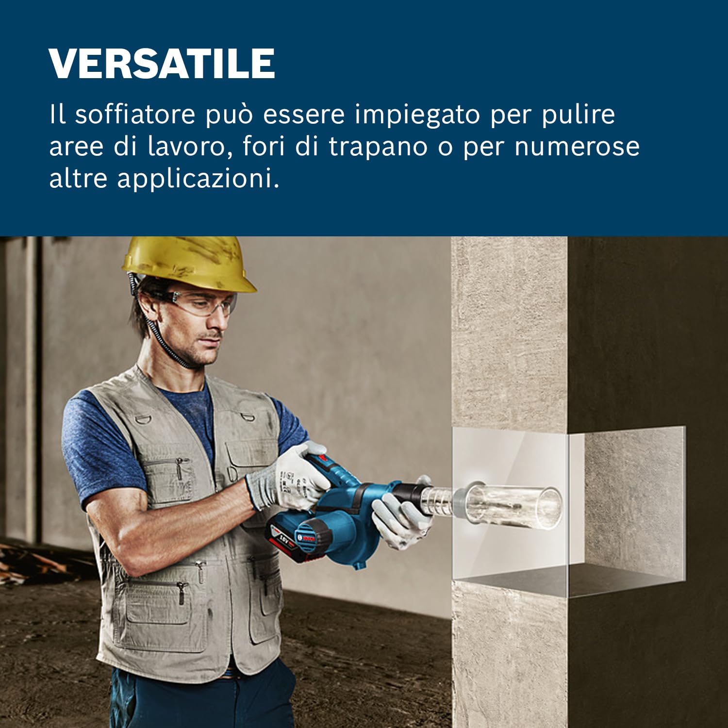 Bosch Professional 18V System Soffiatore a Batteria Gbl 18V-120 (senza Batterie e Caricabatteria)