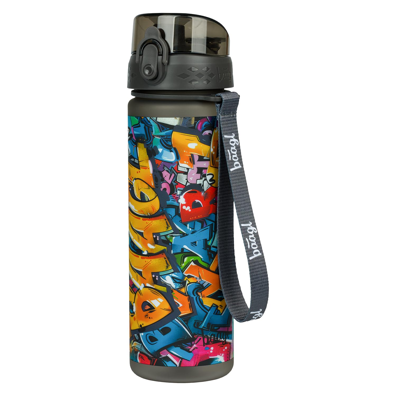 Baagl Children's Water Bottle, Leak-Proof, 500 ml, School and Sports Football Bottle for Boys and Girls, Tritan, Casual Drink Bottle, School Drinking Bottle (Skatepark)