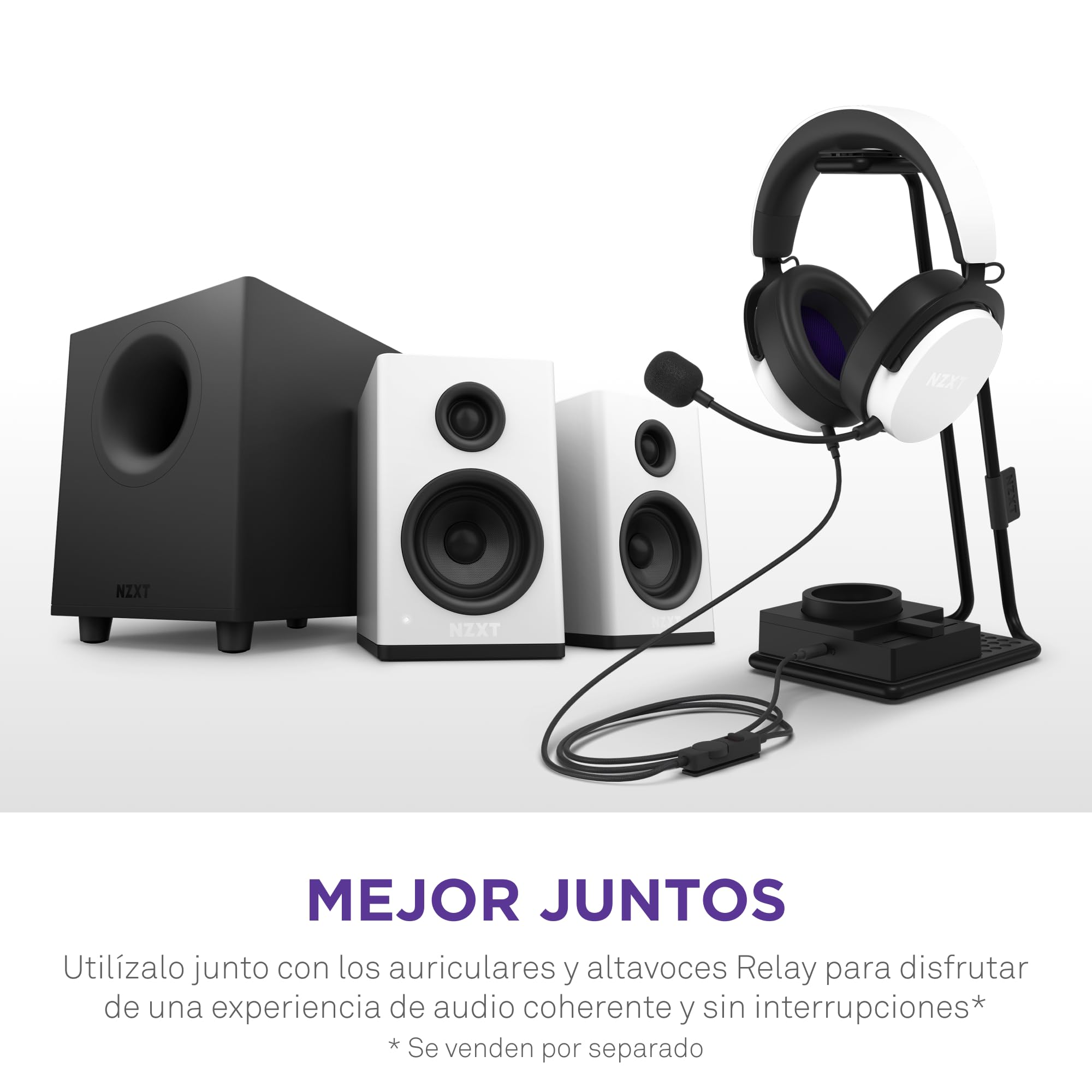 NZXT Relay SwitchMix Ap-USMSM-B1 - Soporte para Auriculares y Mezclador de Audio de PC Gaming - Cambio Audio de los Auriculares y el Altavoz - Negro