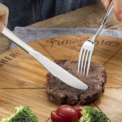 Miniatura 3 de Jekiyo Juego de cubiertos de acero inoxidable de 30 piezas, juego de cubiertos de cena para 6