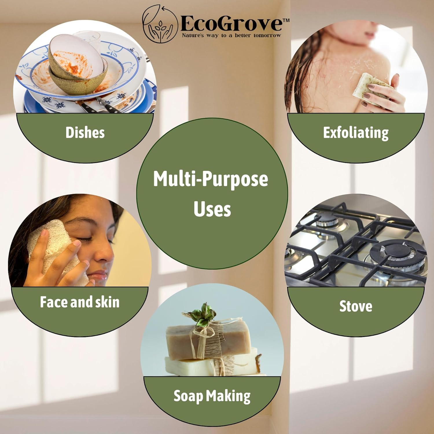 Esponjas de lufa 100 % naturales, sin BPA, para platos, cara, fabricación de jabón, ducha, exfoliante, ecológica, biodegradable, paquete de 30 comprimidas (lufa)