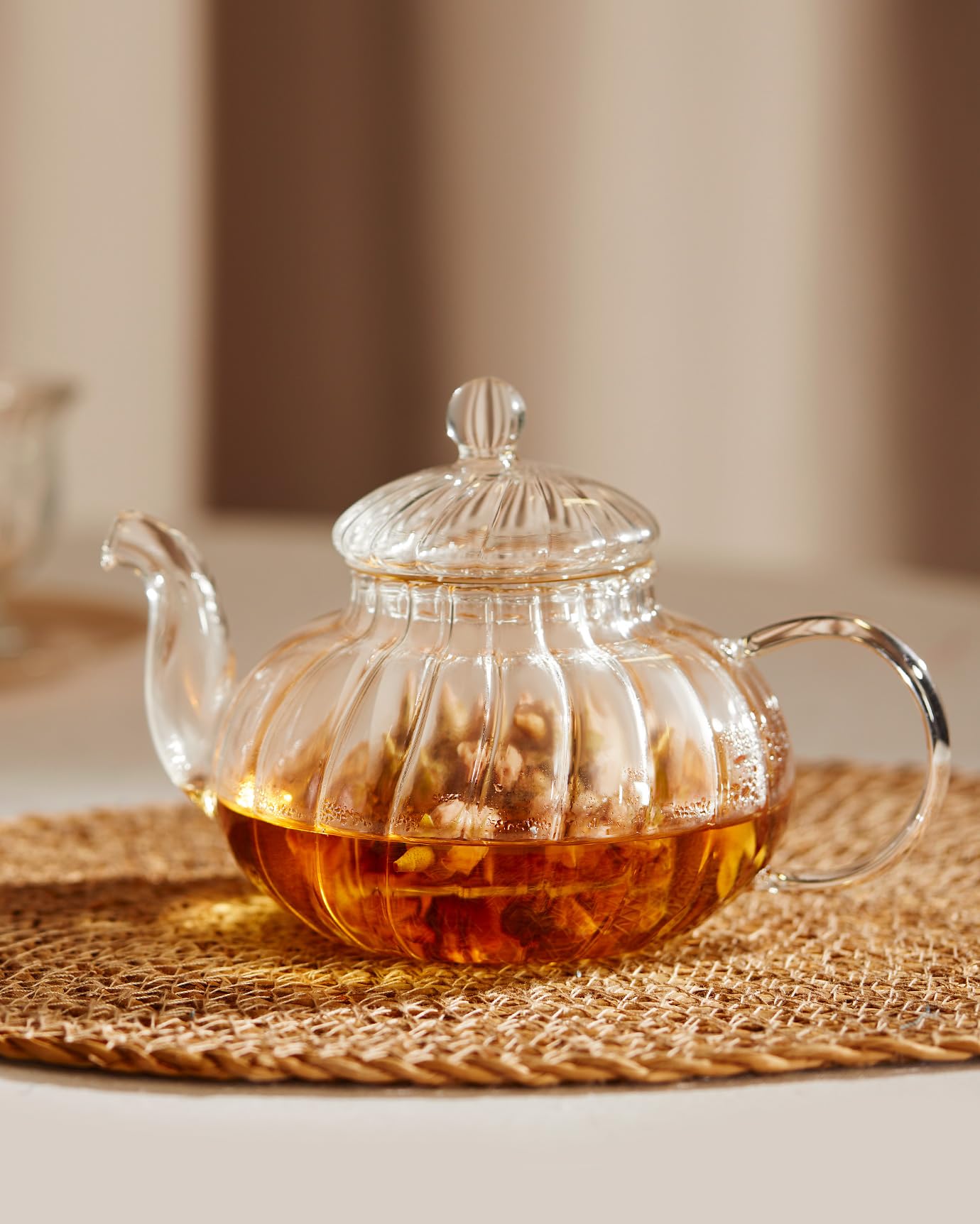 MADAME COCO Lahey Süzgeçli Borosilikat Cam Demlik, 720ml