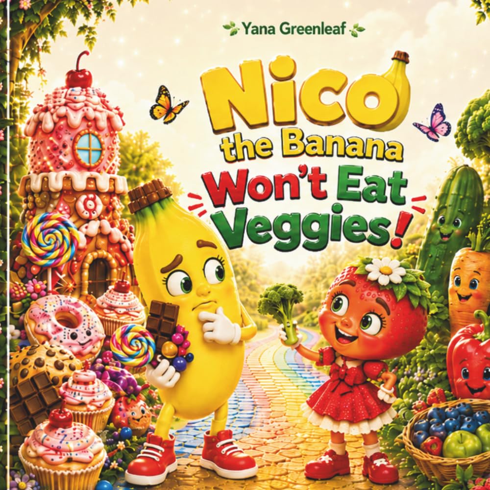 Nico the Banana Won’t Eat Veggies!: A Magical Story About Curiosity, Healthy Eating, and Trying New Foods (Greenleaf Garden Adventures)