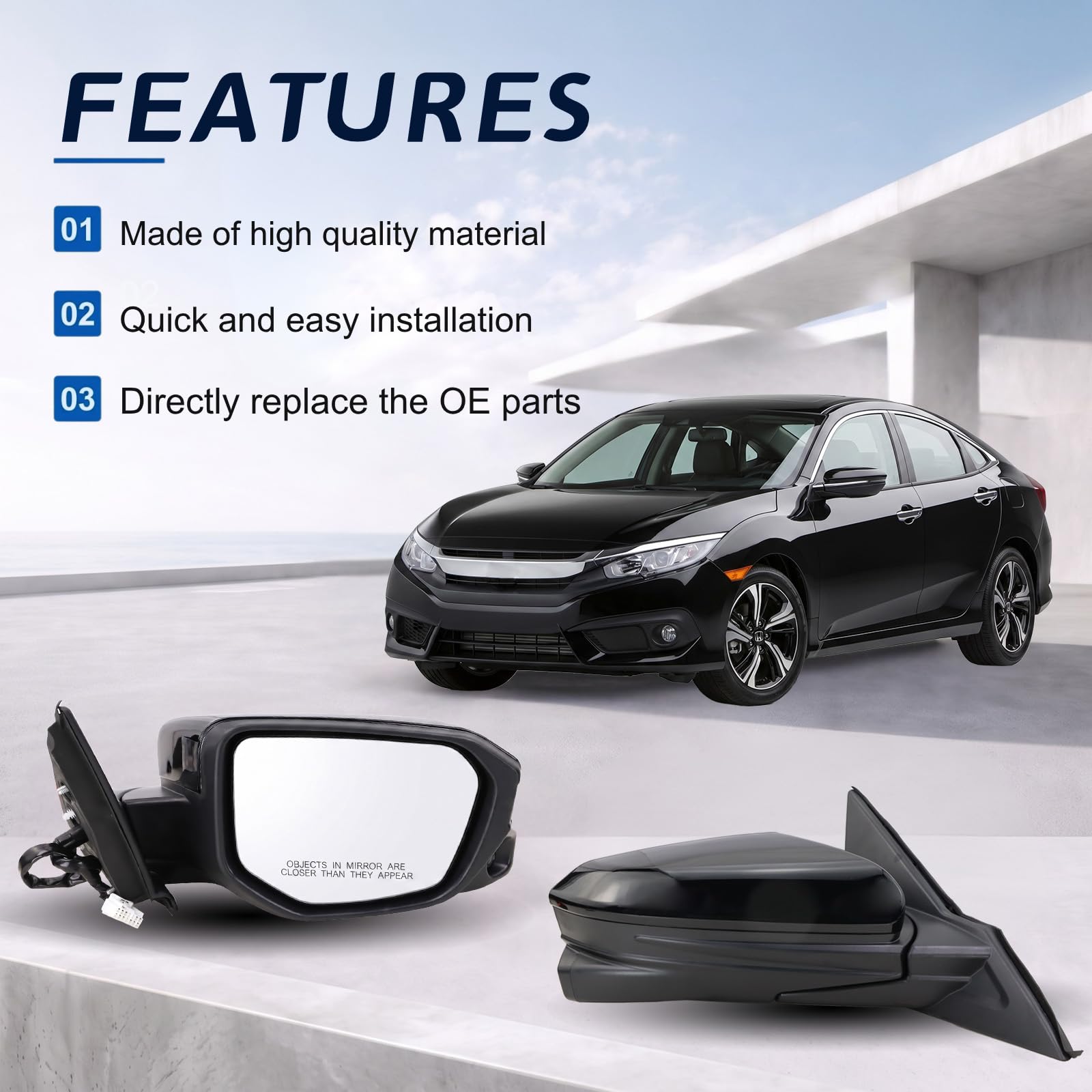 Amazon.com: Lqito Right Passenger Side Door Mirror Compatible with