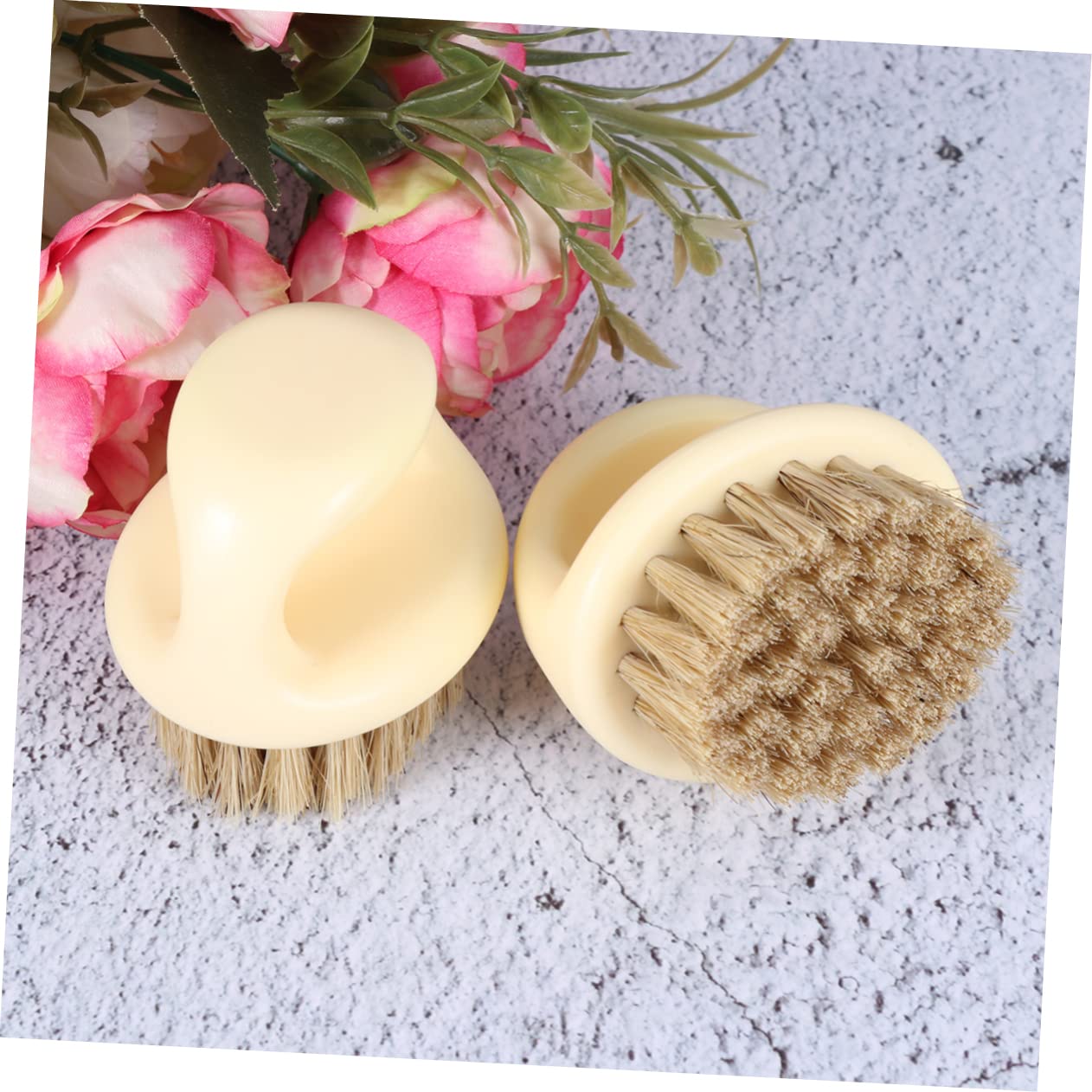 MUSISALY Beard Brush Cleaner Mustache Styling Brush 2pcs Beard Cleaning Brush for Men Beard Care Accessory Portable Hair Brush