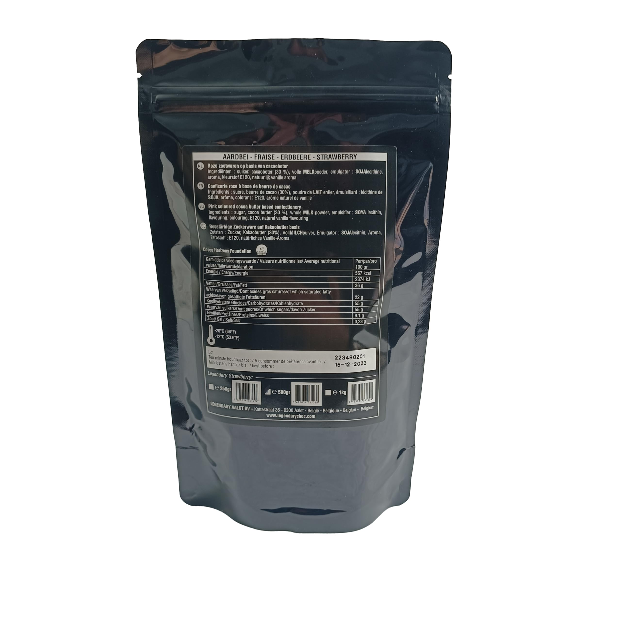 Legendary CALLETS STRAWBERRY / LEMON / ORANGE 3 x 0.5Kg - Original belgische Schoko Drops, für Schokoladen-Fondue und Schoko-Brunnen, Ganache , Glasur, zum Trinken usw.