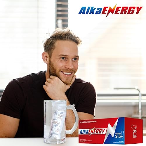 Miniatura 7 de AlkaEnergy - Paquete de 3 bolsas de filtro de agua alcalinas | pH 9.5, aumenta el pH del agua, añade minerales esenciales para hidratación y