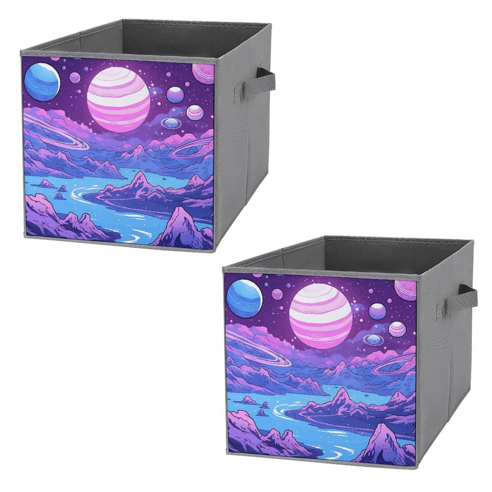Bacs de rangement pliables 27,6 cm pour trier les vêtements et jouets sur une étagère cube