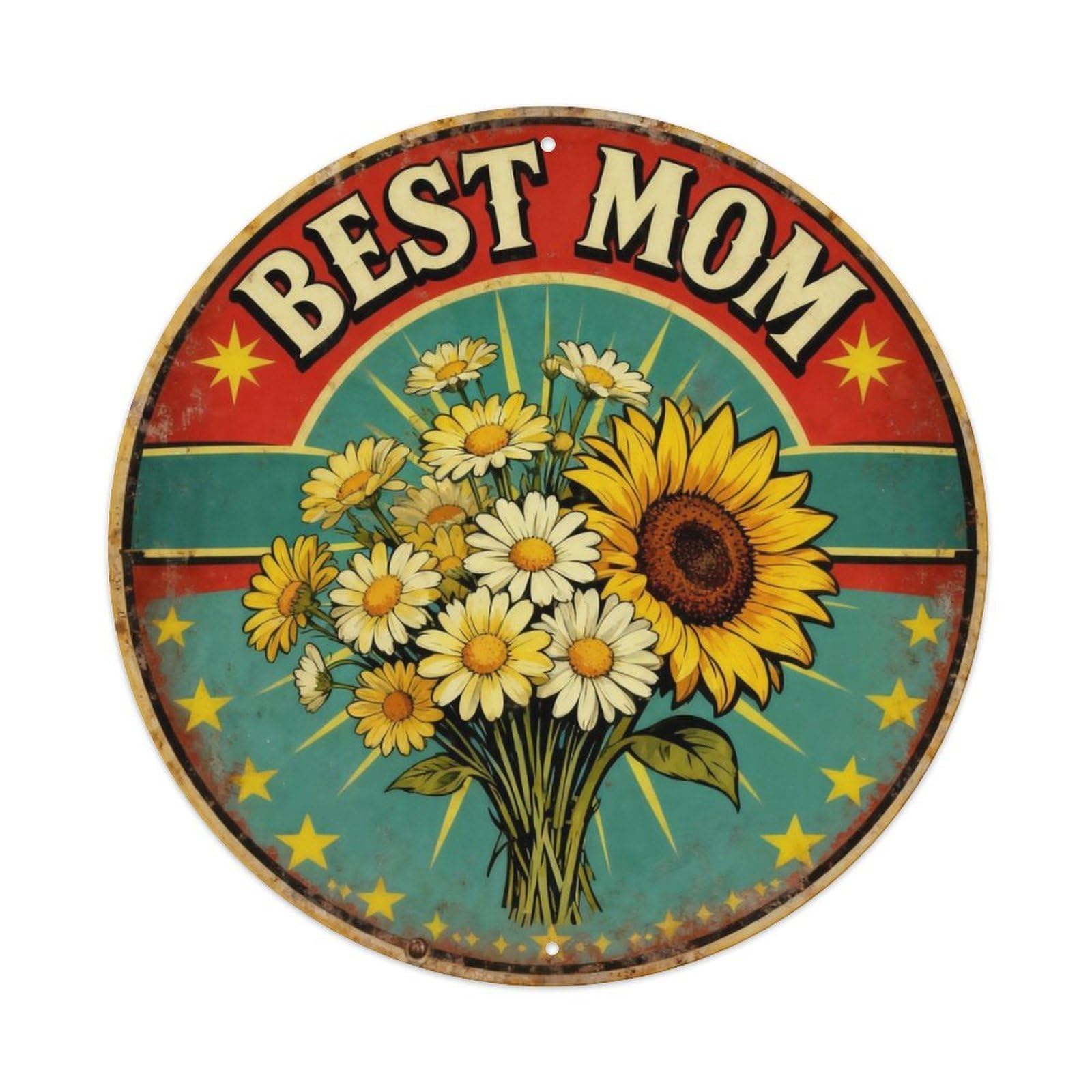 Best Mom Mothers Day Sign Metal Tin Sign Plaque