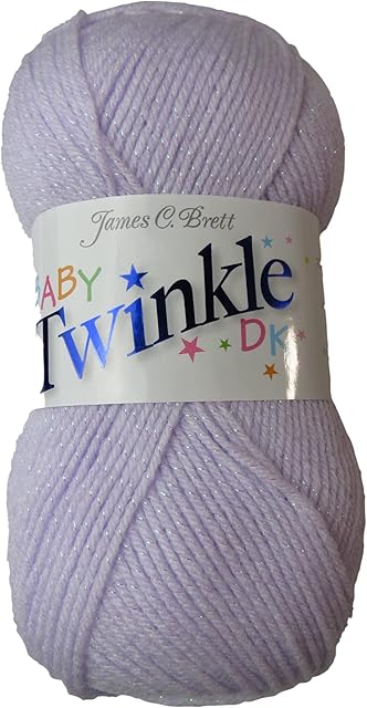James Brett Twinkle Baby DK Double Knitting Wool Super Soft Glitter Yarn (Shade BT5)