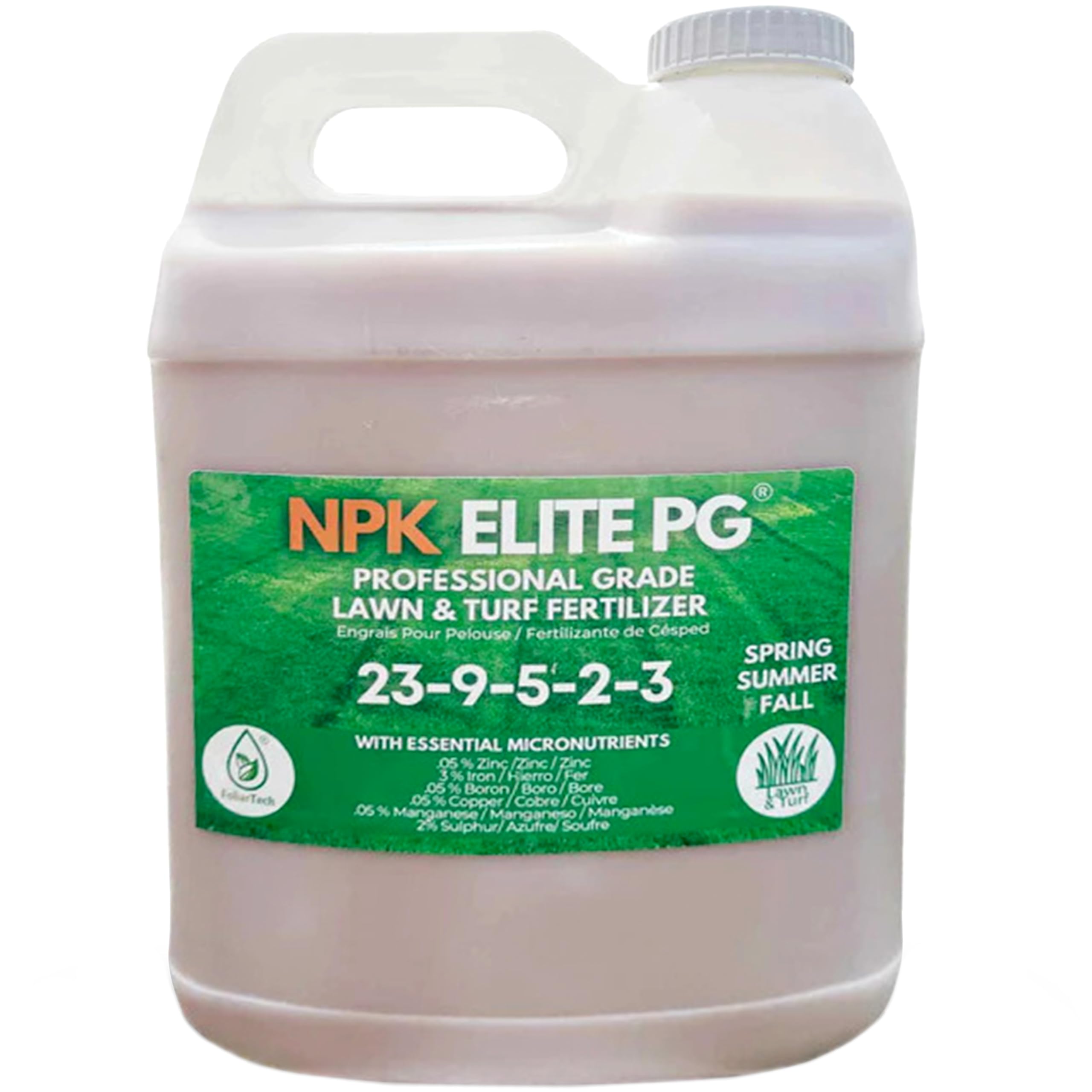 NPK Fertilizer - Liquid Lawn Fertilizer with Nitrogen, Phosphorus & Potassium for Grass, Turf, Golf Courses & Conifer Trees by FoliarTech, 10L
