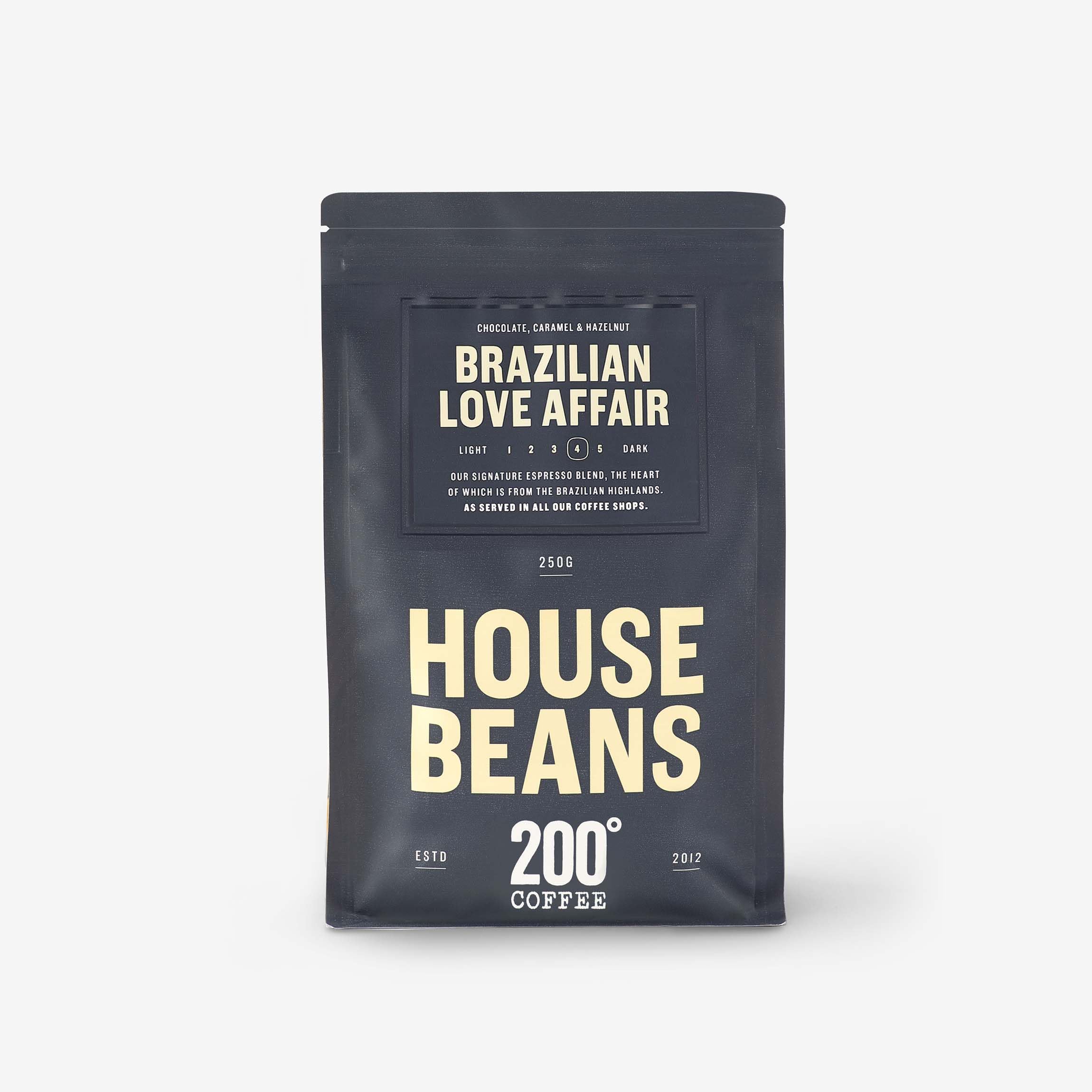 200 DegreesBrazilian Love Affair Whole Bean Coffee