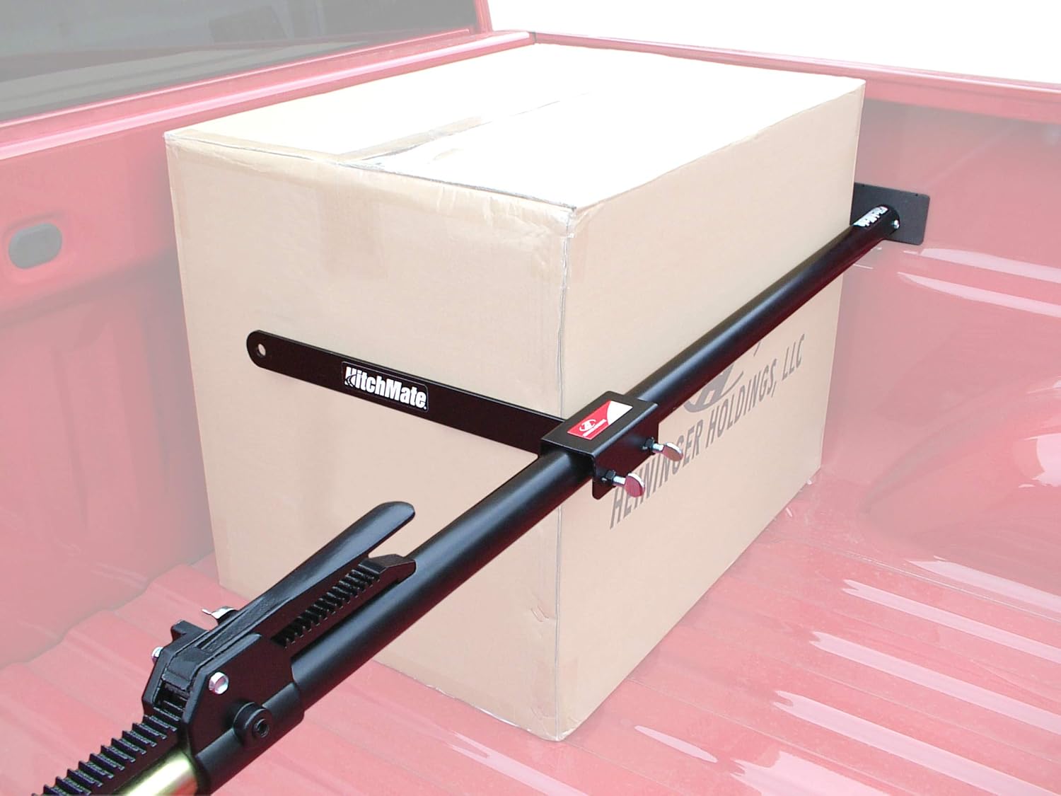 HitchMate Cargo Stabilizer Bar Full Size 59" to 73" with StabiLoad Divider Bar and Cargo Net