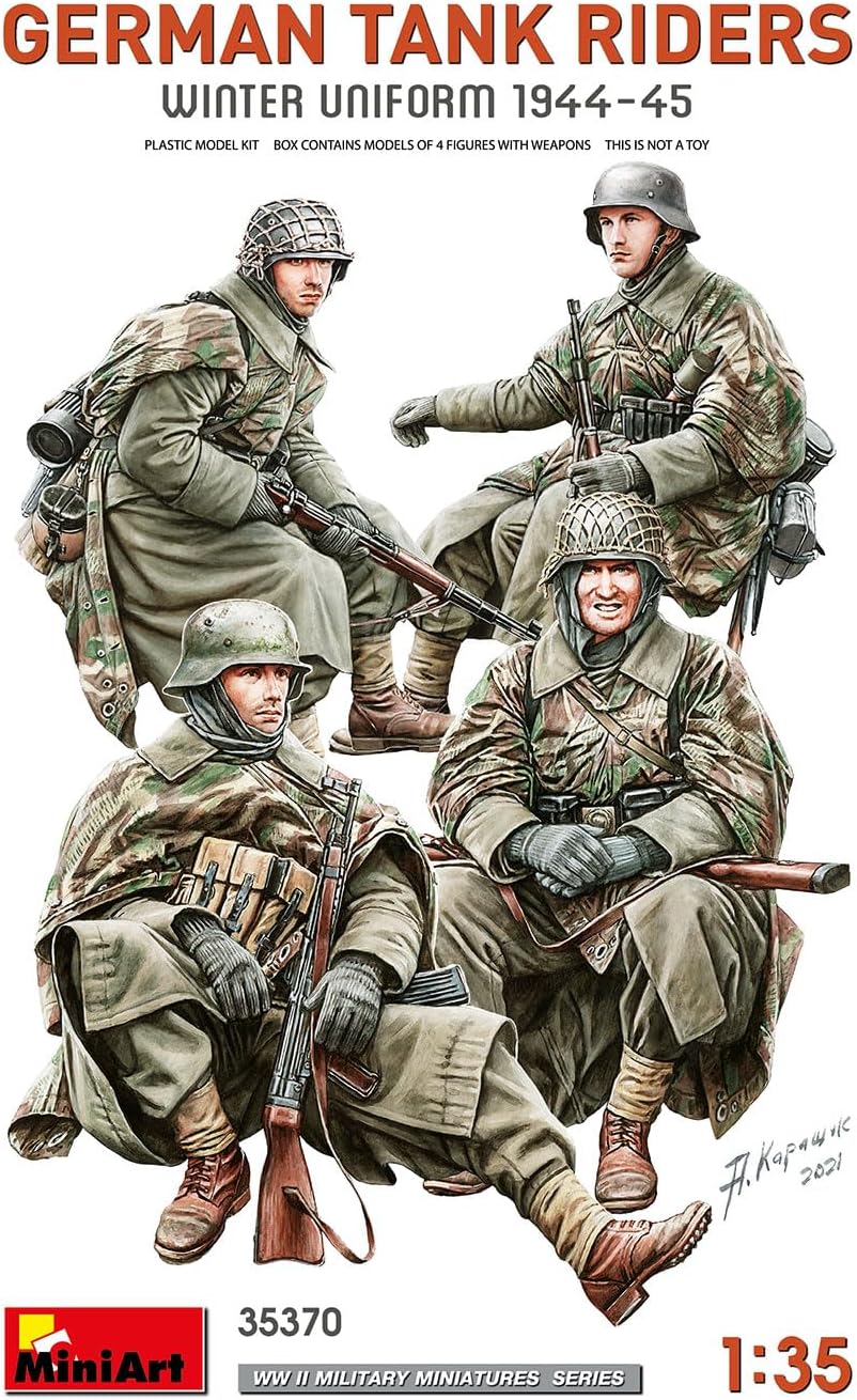 MiniArt Sprue Brothers 1:35 German Tank Riders Winter Uniform 1944-45 Figure Set, MIA35370