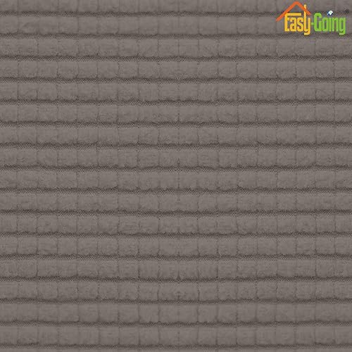 Vista 286 de Easy-Going - Funda elástica para taburete otomano, funda protectora para muebles, funda rectangular con parte inferior elástica Beige