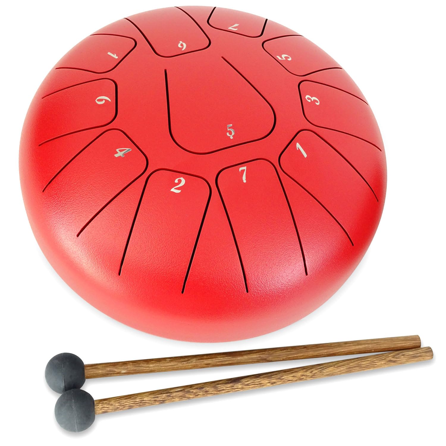 keepdrum TD8RD-F bęben językowy Tongue Drum 11 tonów czerwony F-dur