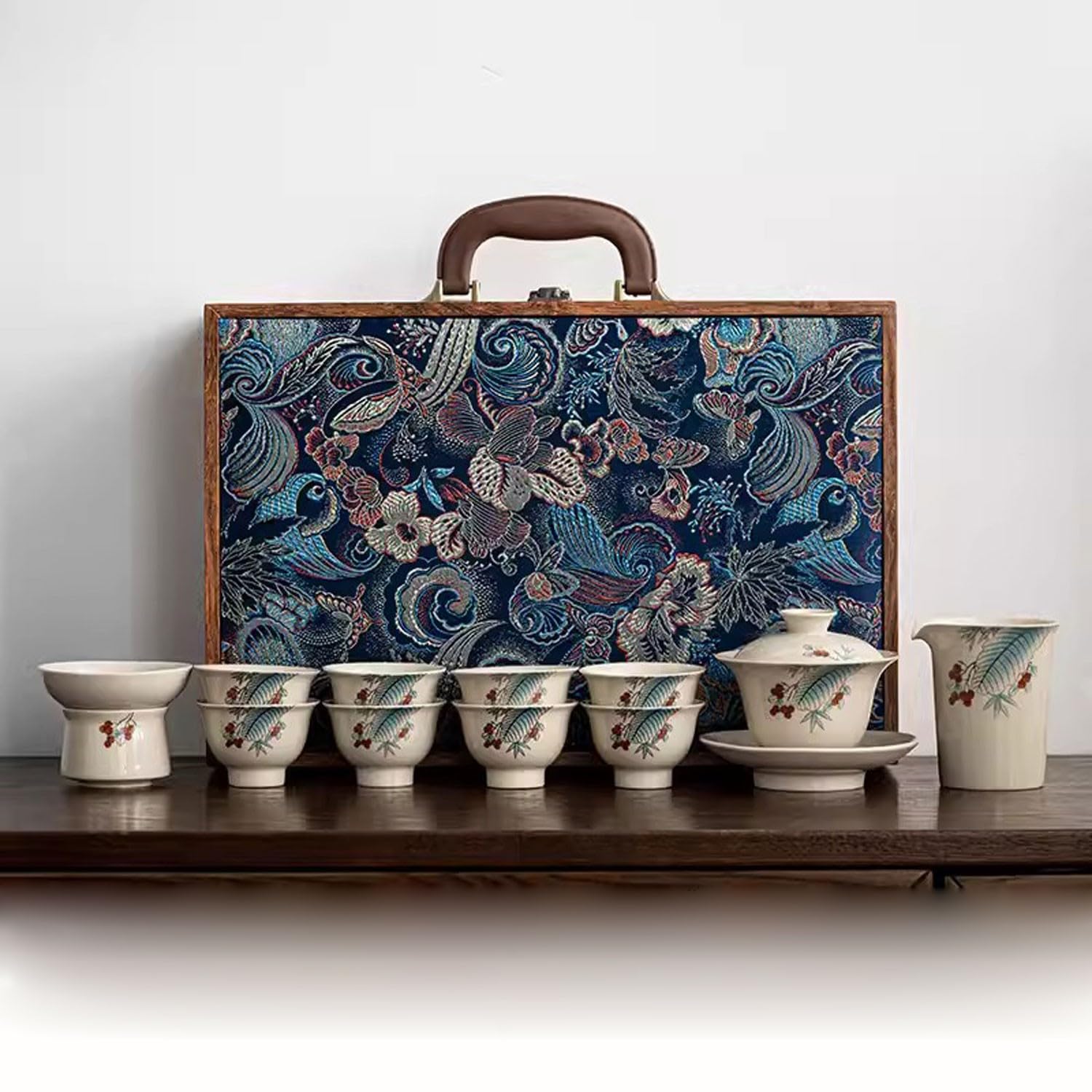 Zestaw do herbaty Zestaw do herbaty Zestaw filiżanek do herbaty Chiński ceramiczny zestaw do herbaty Kung Fu, czajniczek i filiżanka Pudełko upominkowe dla gości spotykających się Beauty Comes