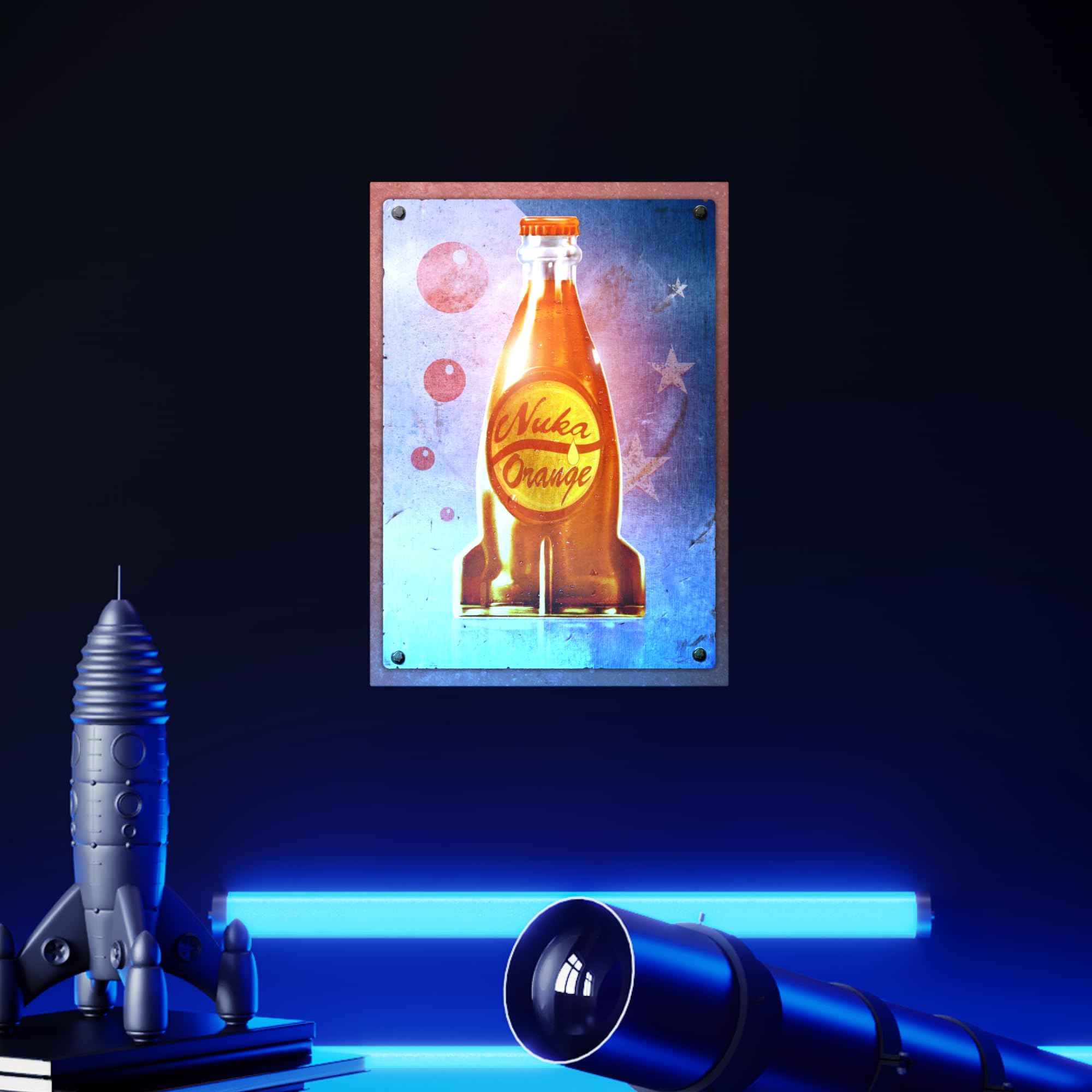 Displate - Poster In Metallo - Montato a Magnete - Fallout - Nuka Cola Orange