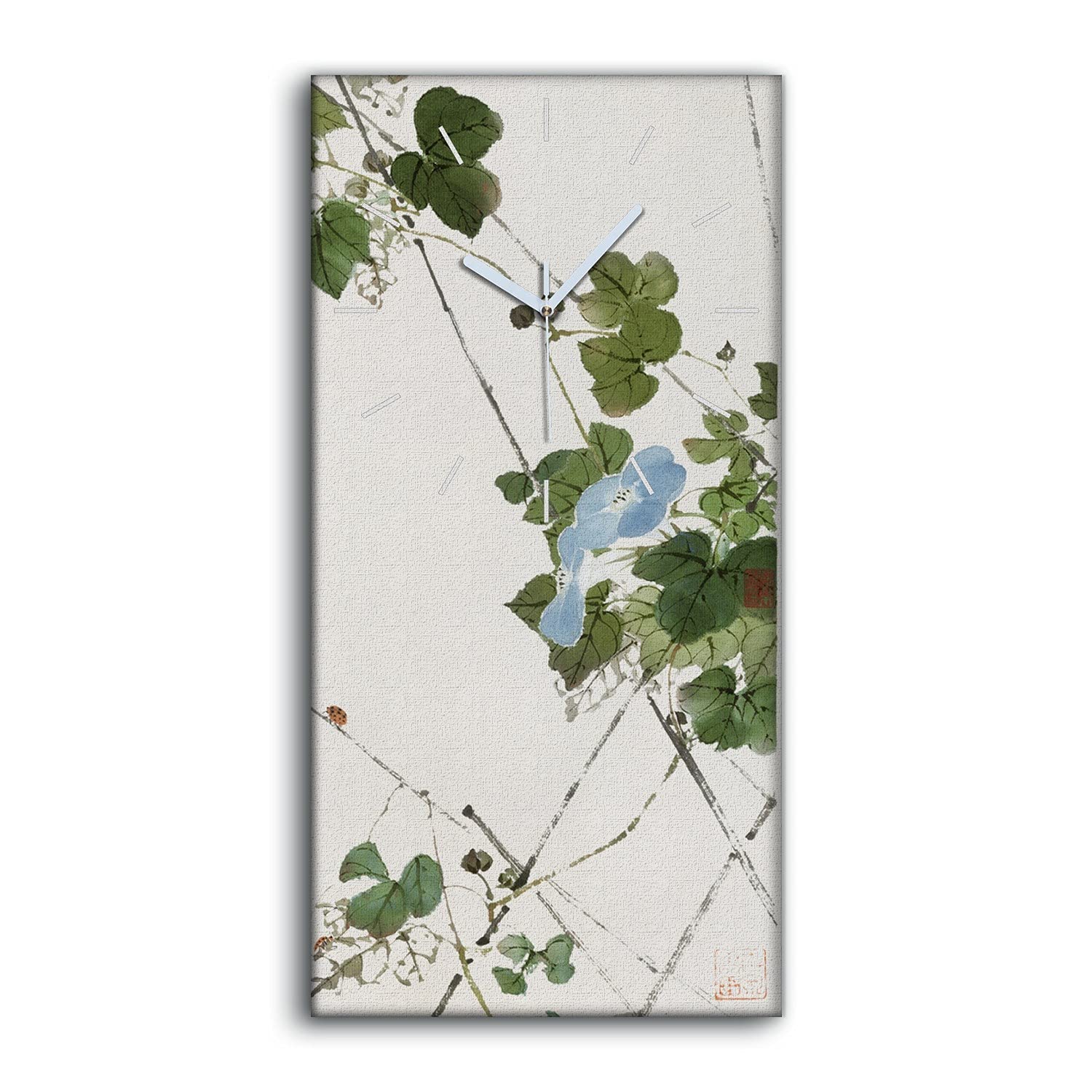 Horloge sur toile silencieuse sans tic tac 30x60cm decoration murale chambre