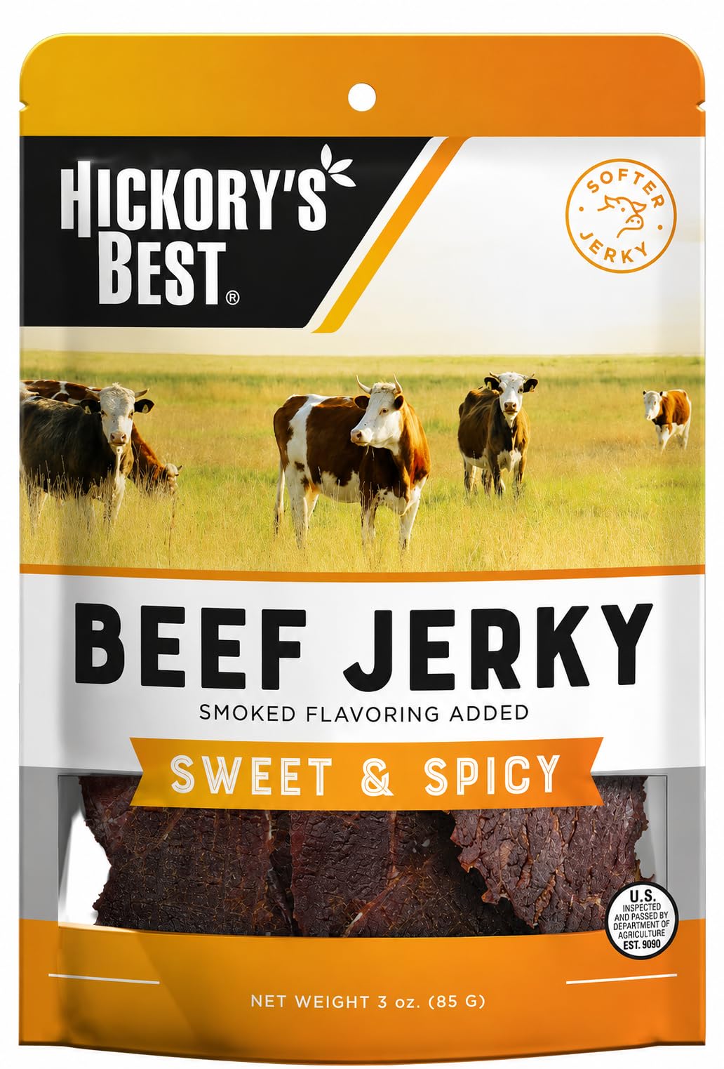 Hickory's Best Sweet & Spicy Softer Beef Jerky 3 oz (1 pack) | High Protein
