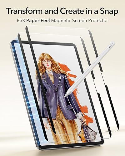 Vista 42 de ESR Paper-Feel - Protector de pantalla magnético para iPad A16 de 11ª/10ª generación (11 pulgadas/10.9, 2025/2022), escribe y dibuja como en papel