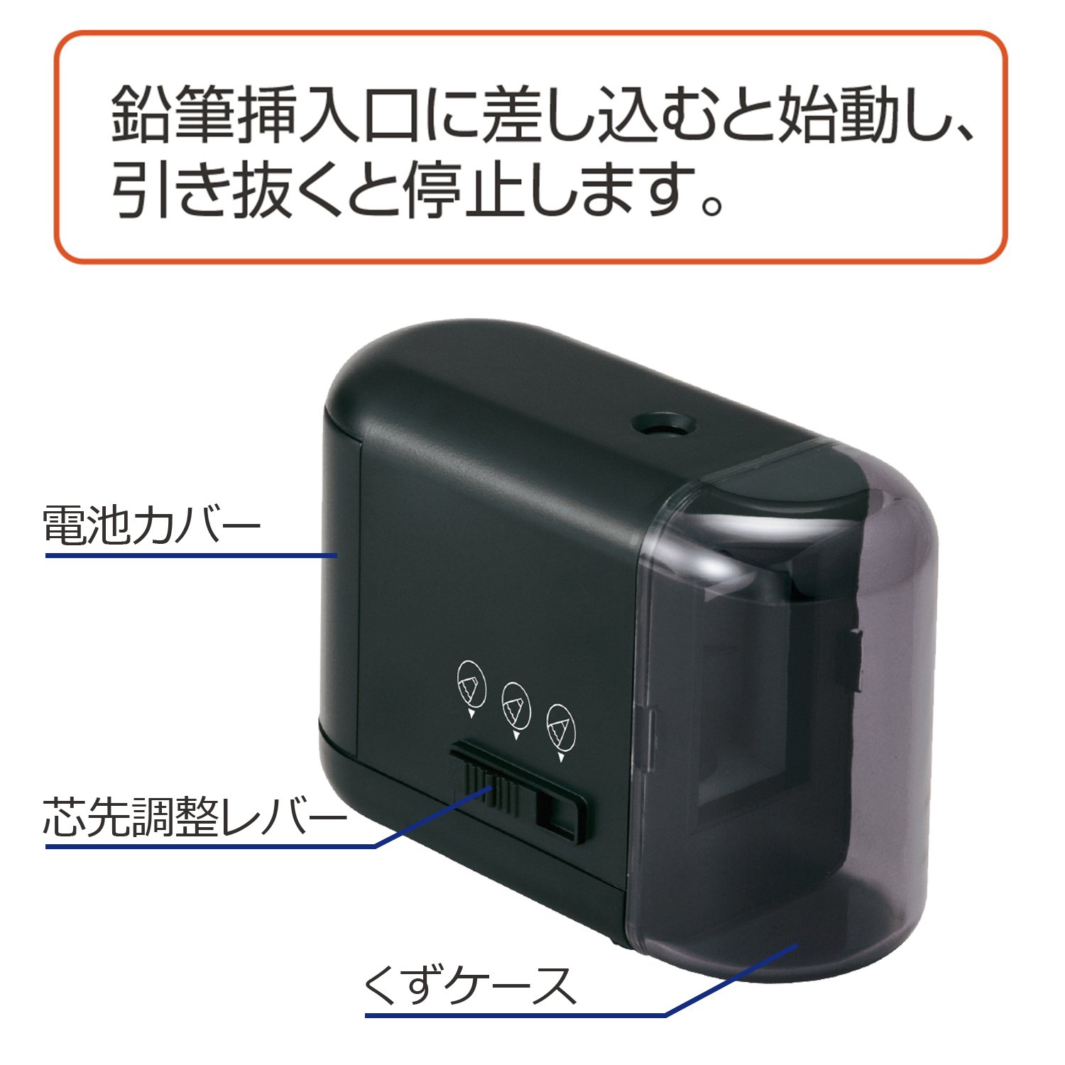 Plus battery-operated temperamatite nero 84 – 031