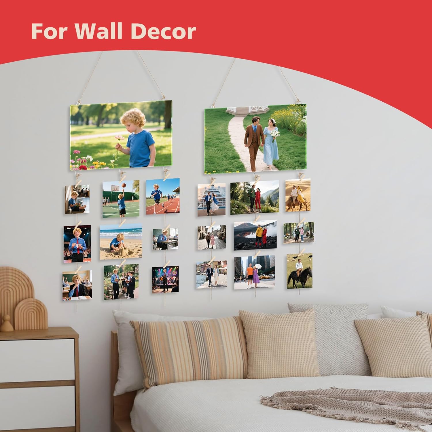 Sublimation Glass Blanks 10 PCS 8X12 Inch Hanger Display Picture Plaque for Wall Decoration