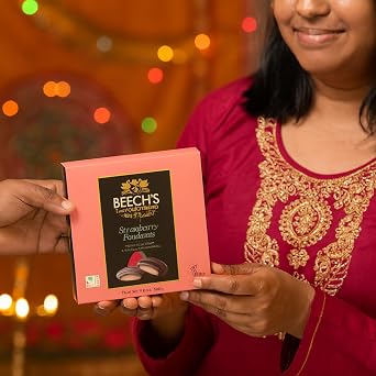 Beech’s Fine Chocolates Strawberry Creams 90g Box – Bulk Buy Multipack Dark Chocolates with Natural Strawberry Fondant Cream – Classic Gift Box for Friends, Party Favors & Festive Treats (2 Pack)