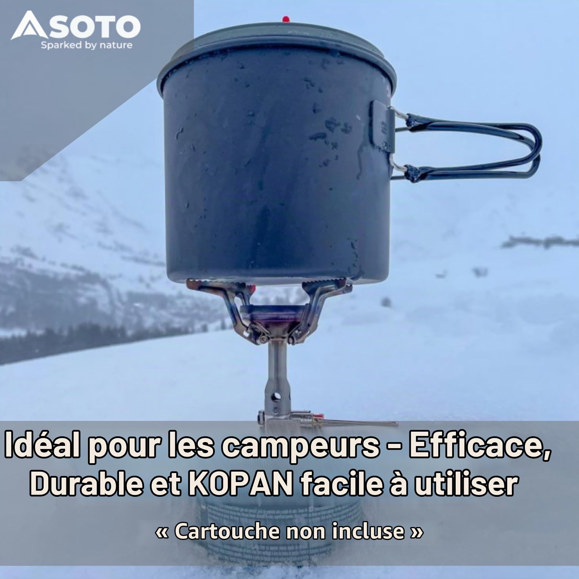 SOTO Amicus Poêle avec allumage (avec allumage + nouveau pot de rivière)