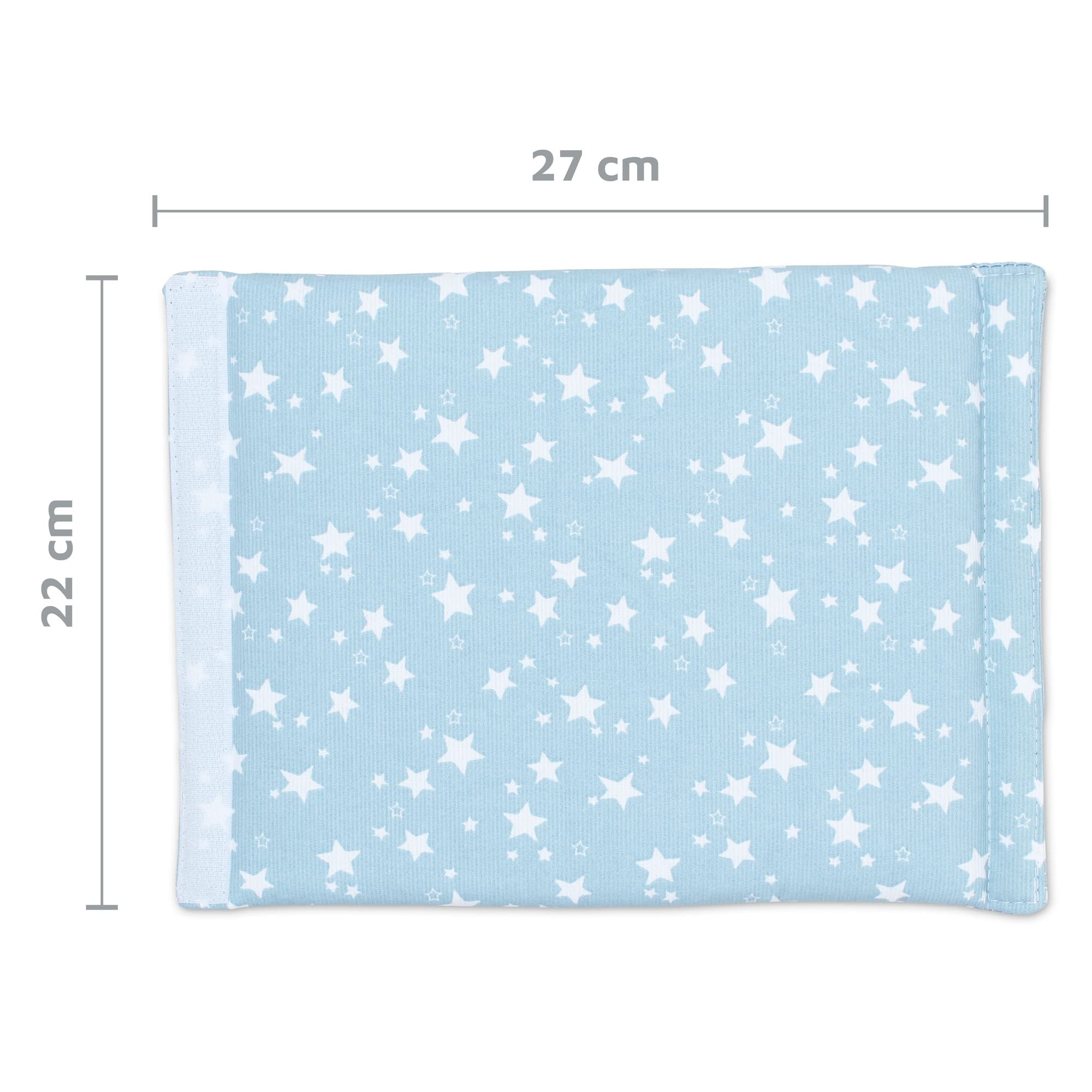 babybay Nestchen Ultrafresh Piqué passend für Modell, azurblau Sterne weiß