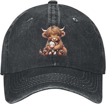 Baseball Cap Vintage Washed Denim Hat Trucker Hats Adjustable Hip Hop Caps Unisex Black