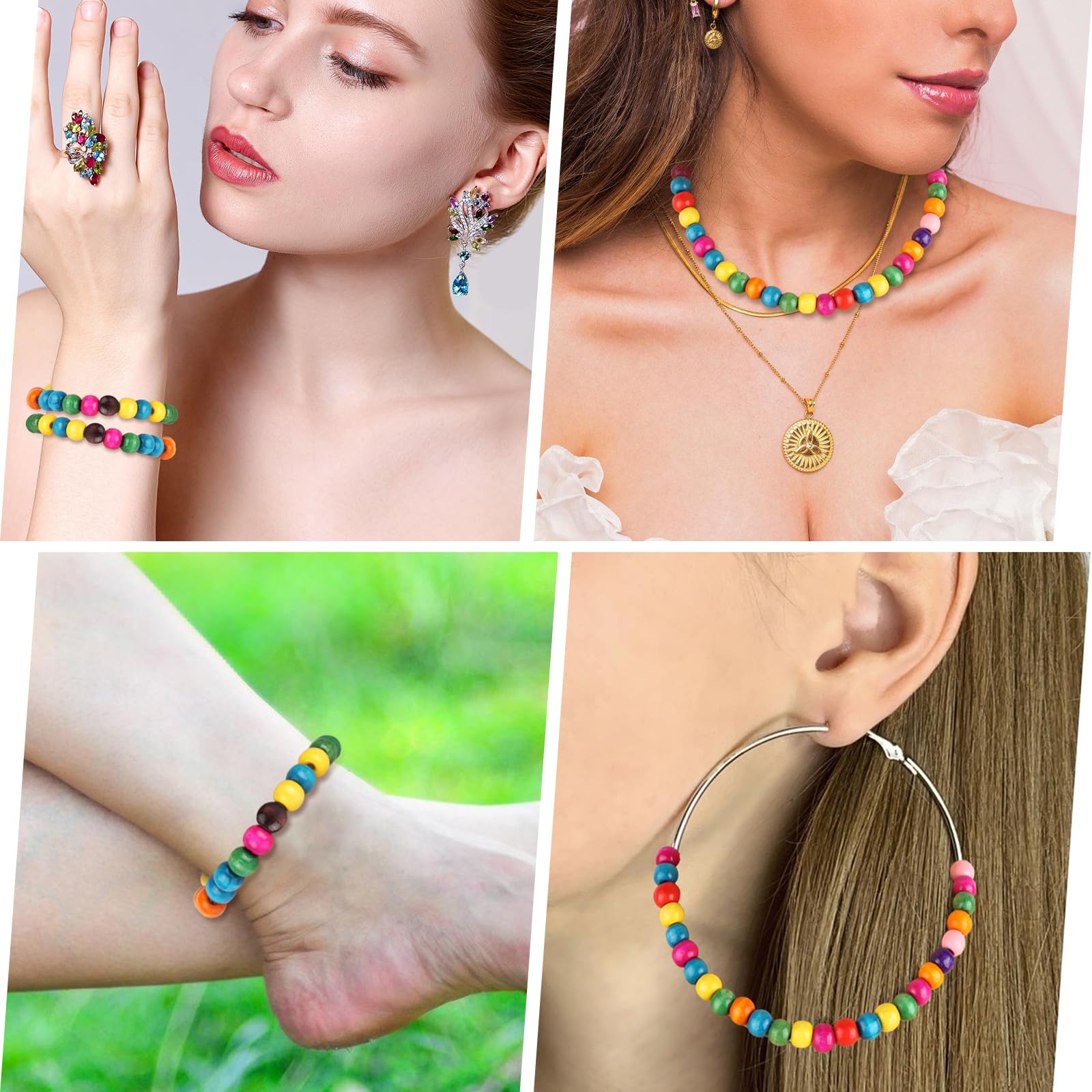 700 Palline Di Legno Naturali Con Foro - Perline Per Lavoretti, Macram&egrave; E DIY