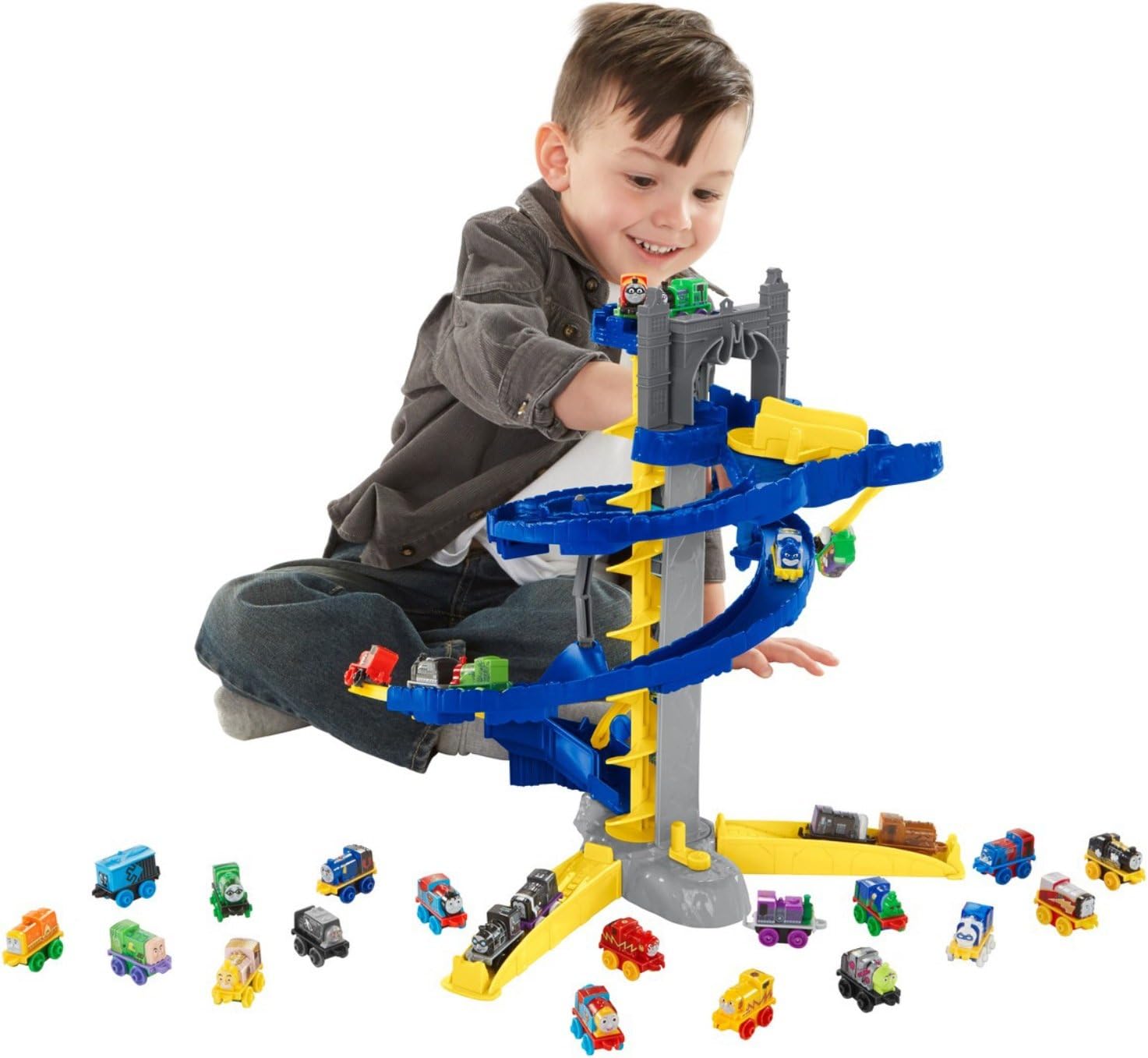 Thomas & Friends MINIS playset with Thomas as Batman and exclusive Bill as Clayface MINIS engines