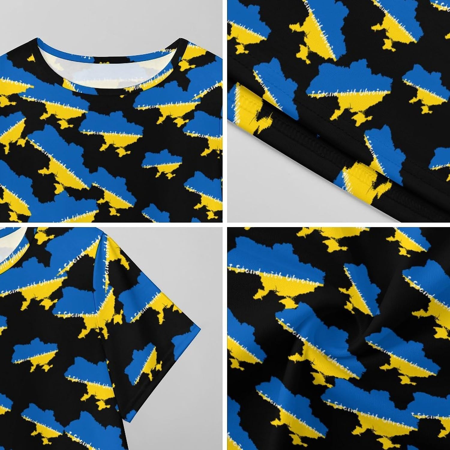 I Stand with Ukraine Nightgowns for Women Short Sleeve Sleep Dress Casual Sleepshirt Night Gowns Pajamas