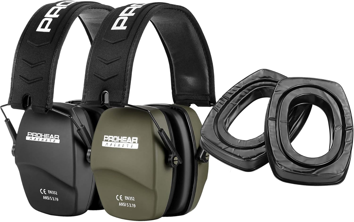 PROHEAR 016 Shooting Ear Protection Earmuffs 2 Pack GEP02 Gel Ear Pads
