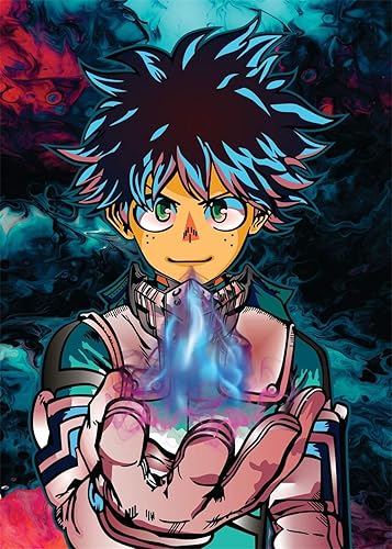 DIY 5D Diamond Painting Anime by Number Kits Full Drills for Adults, Cross Stitch Crystal Rhinestone Embroidery Pictures Arts Craft for Home Wall Decor Gift.(M-H-A-105-30X40)