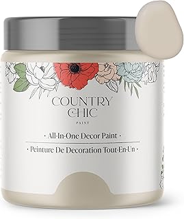 Country Chic All-in-One Chalk Paint for Furniture, Cabinets, Home Decor, Eco-Friendly, Matte Finish, Built-In Primer & Top Coat for Wood, Metal - Spring Fog (Beige) sample (4oz)