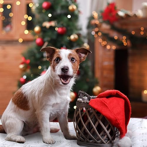 Miniatura 5 de Falda de árbol de Navidad  48 pulgadas, falda de árbol de piel sintética blanca nevada grande con patrón de nieve plateado para decoraciones de