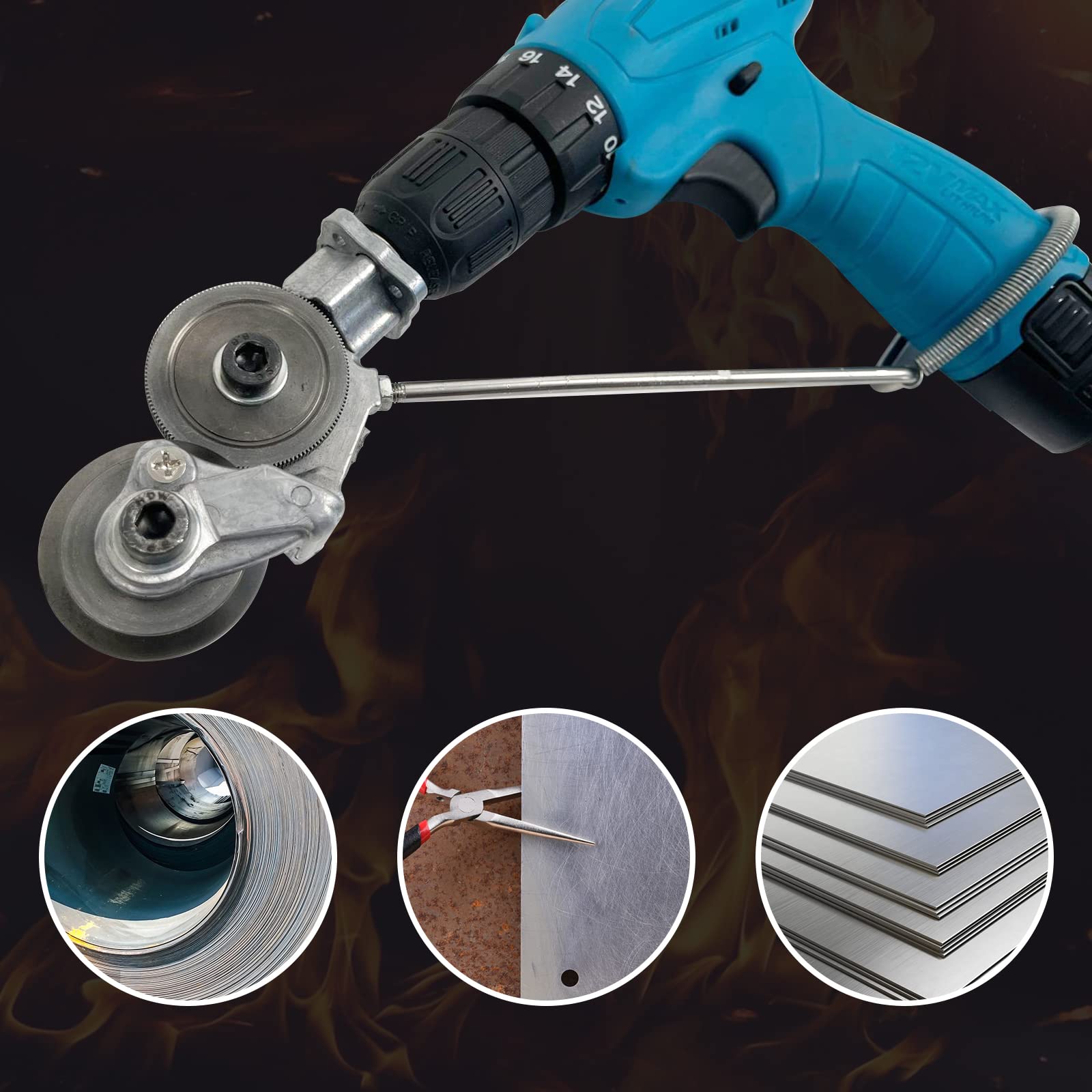 Lamiera Metal Nibbler, Nuovo Elettrico Drill Plate Cutter Elettrico Trapano Elettrico Trapano Elettrico Portatile Lamiera di Taglio Strumento per Taglio Di Precisione