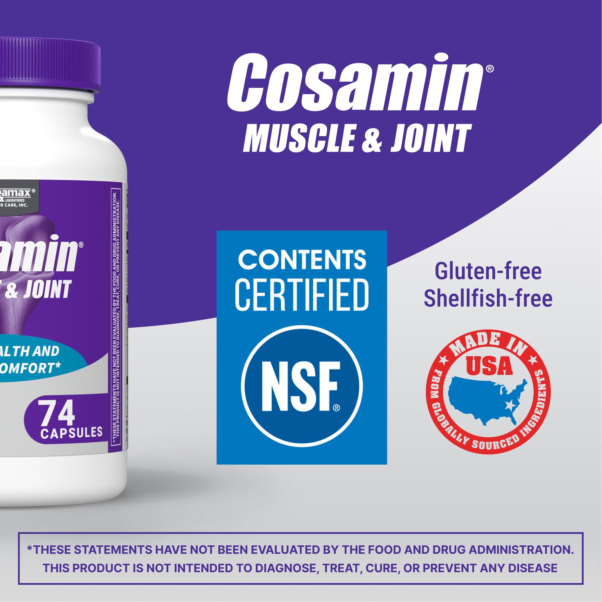 Nutramax Cosamin Muscle & Joint Health Supplement, 74 Capsules — Amazon image 5
