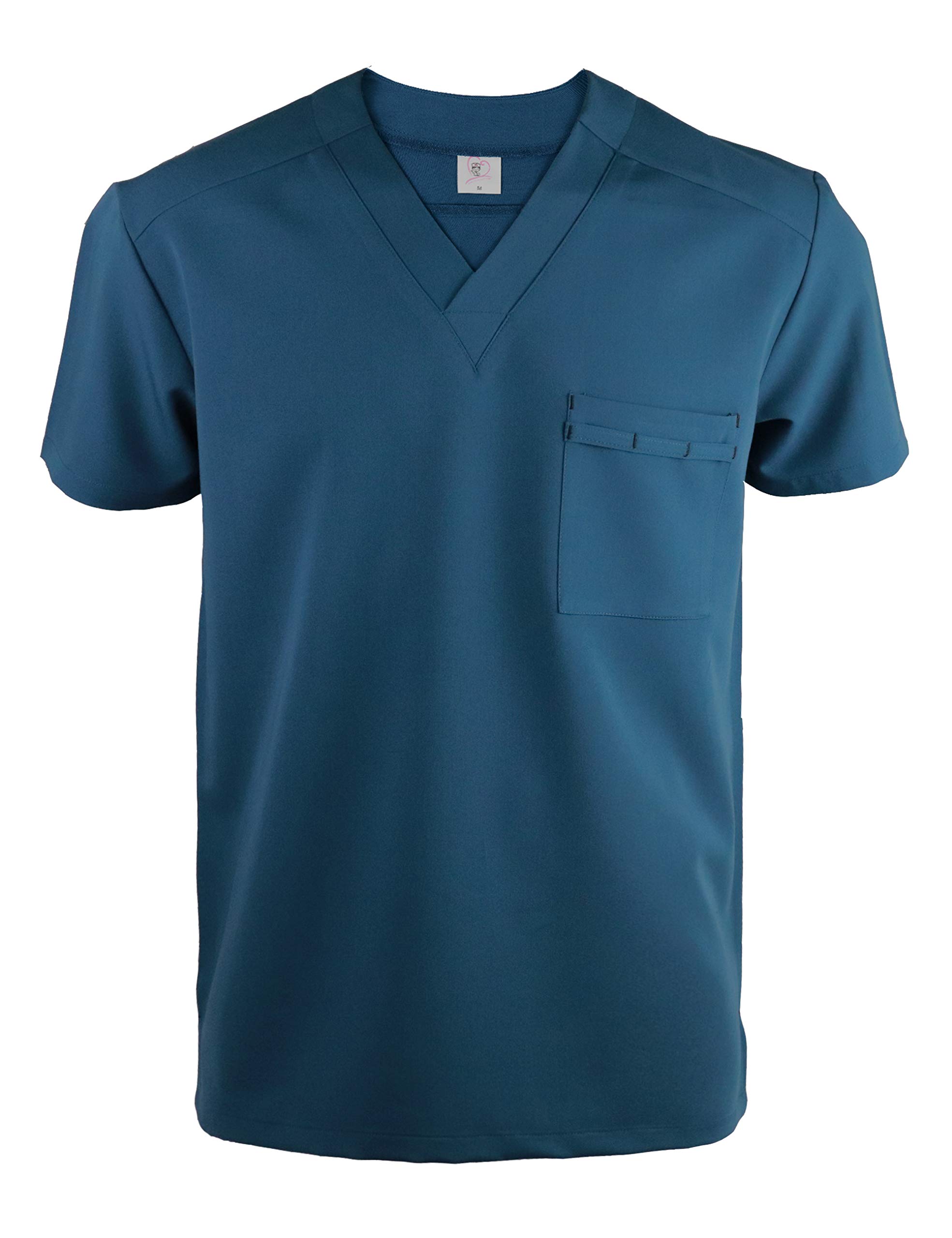 JONATHEAN UNTFORM Men Pocket Scrub Medical Uniform V Neck Suit for Dental, Carer, Clinic, Beauty