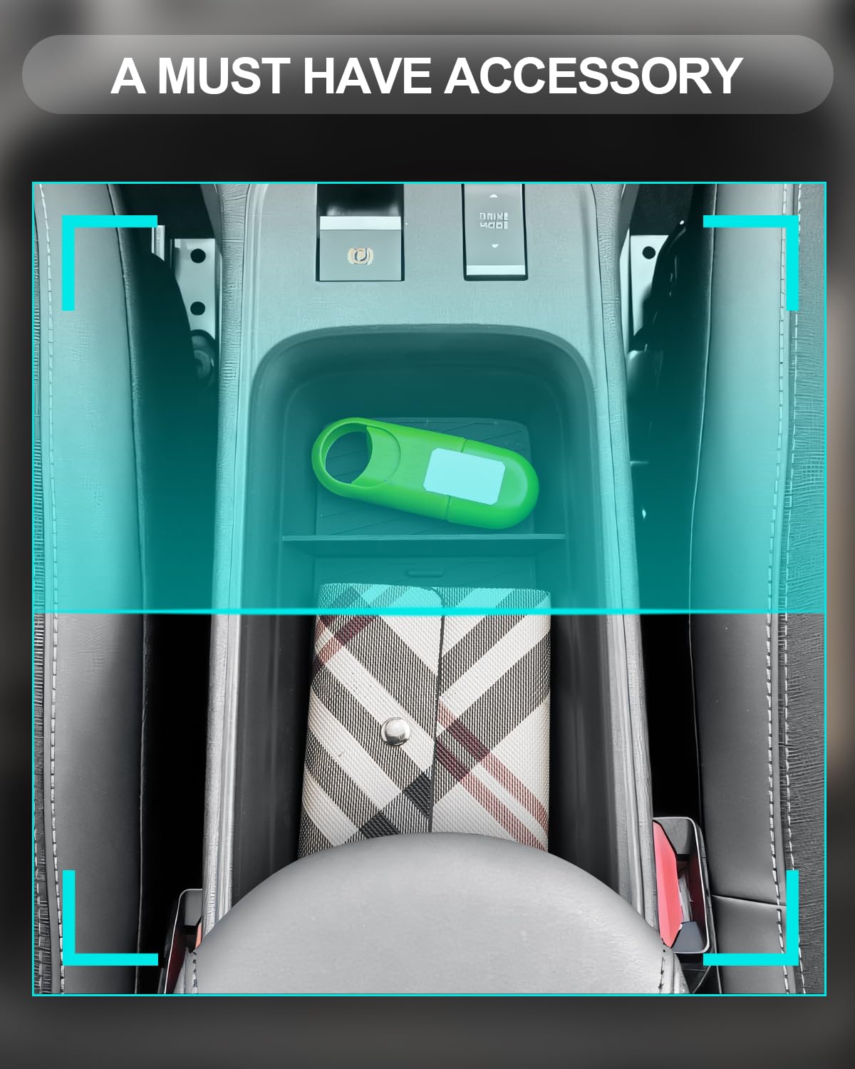 CDEFG Kompatybilny z Fiat 600 Hybrid / 600e 2024 2025 Konsola środkowa Pudełko do przechowywania Organizer konsoli środkowej samochodu Taca Pod środkowym podłokietnikiem 600e 2025 Akcesoria