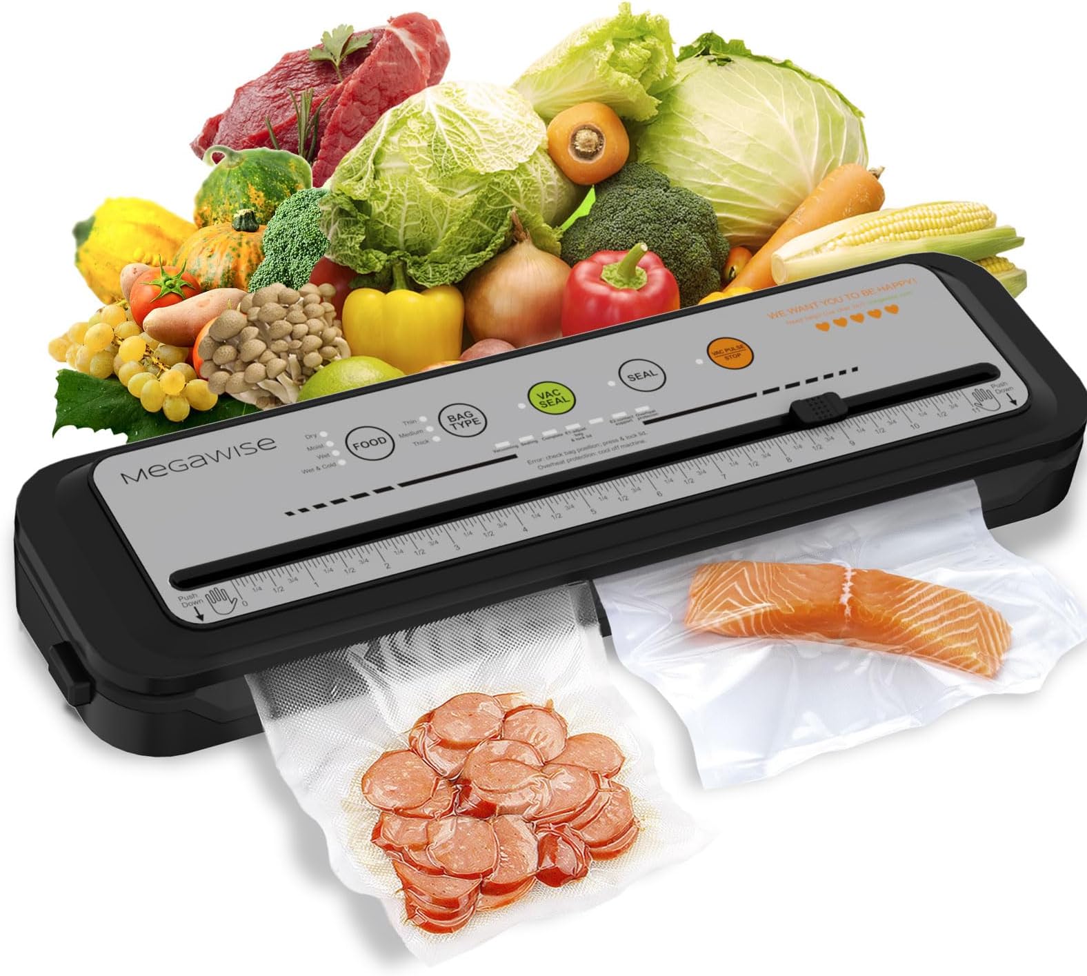 Wancle Machine d'emballage sous vide 4 en 1 pour sous vide et stockage
