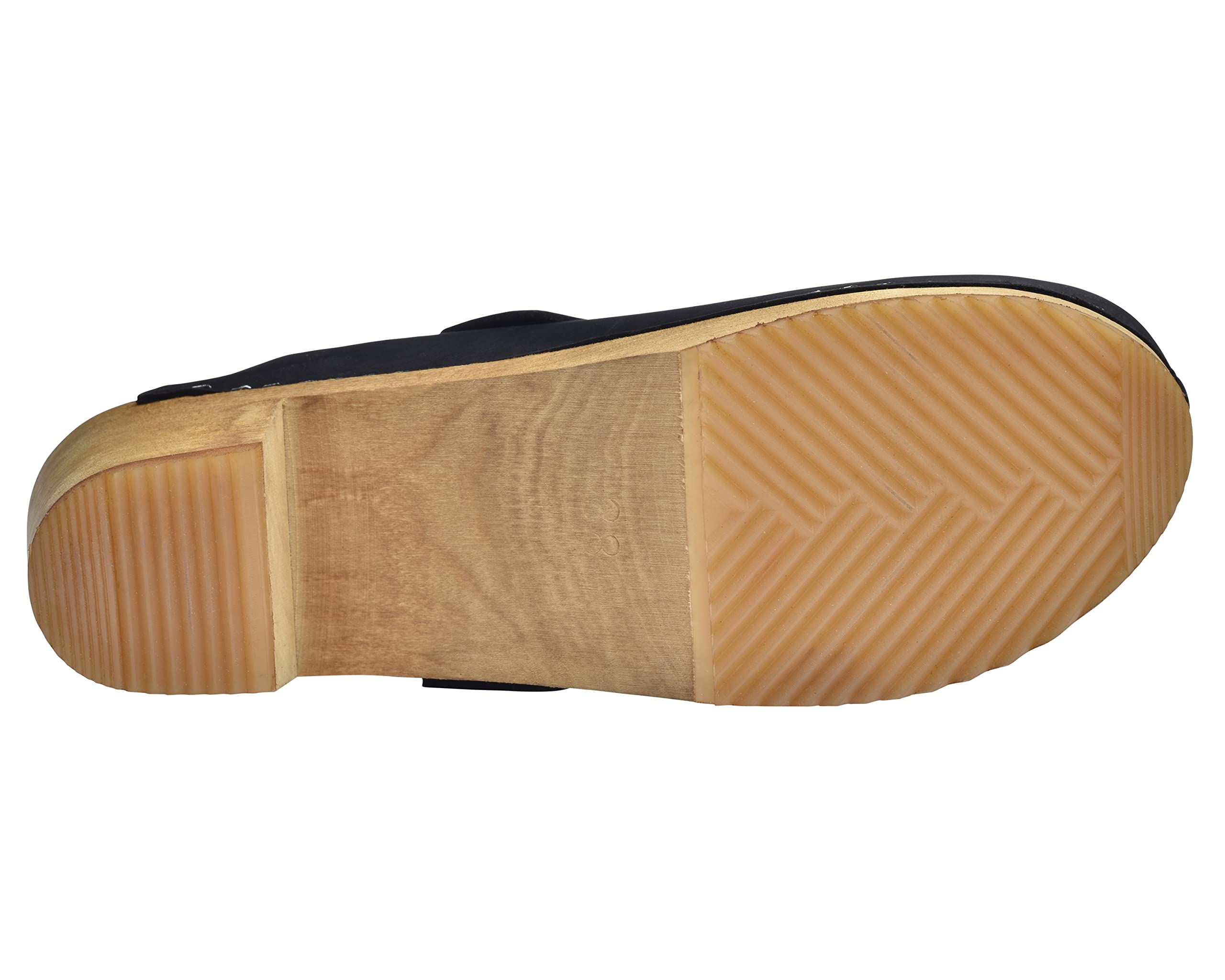 Sanita Malulo Clog | Original handgemacht | Leder-Holzclogs für Damen | Verstellbarer Riemen | Schwarz | 39 EU