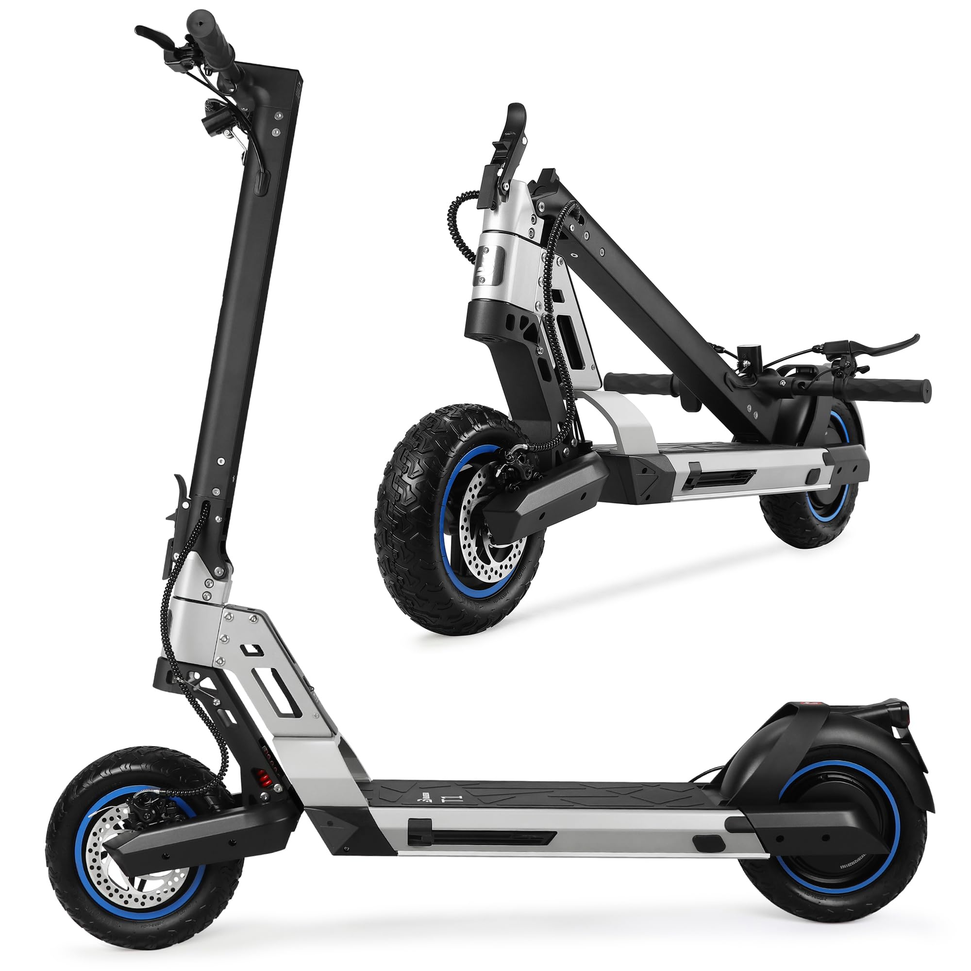 T1 Off Road Electric Scooter 800W Motor 48V 15 6AH Battery 10 Pneumatic Tires Dual Shock Absorption 35Miles