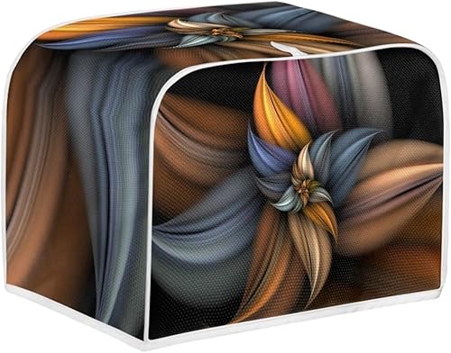 Miniatura 2 de FOR U DESIGNS Funda para tostadora floral retro de 4 rebanadas, apta para la mayoría de cubiertas de electrodomésticos de cocina estándar, duradera,