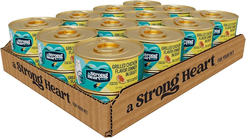 Ração Úmida para Gatos Strongheart com Frango em Pedaços ao Molho, 85 g, Pacote com 24