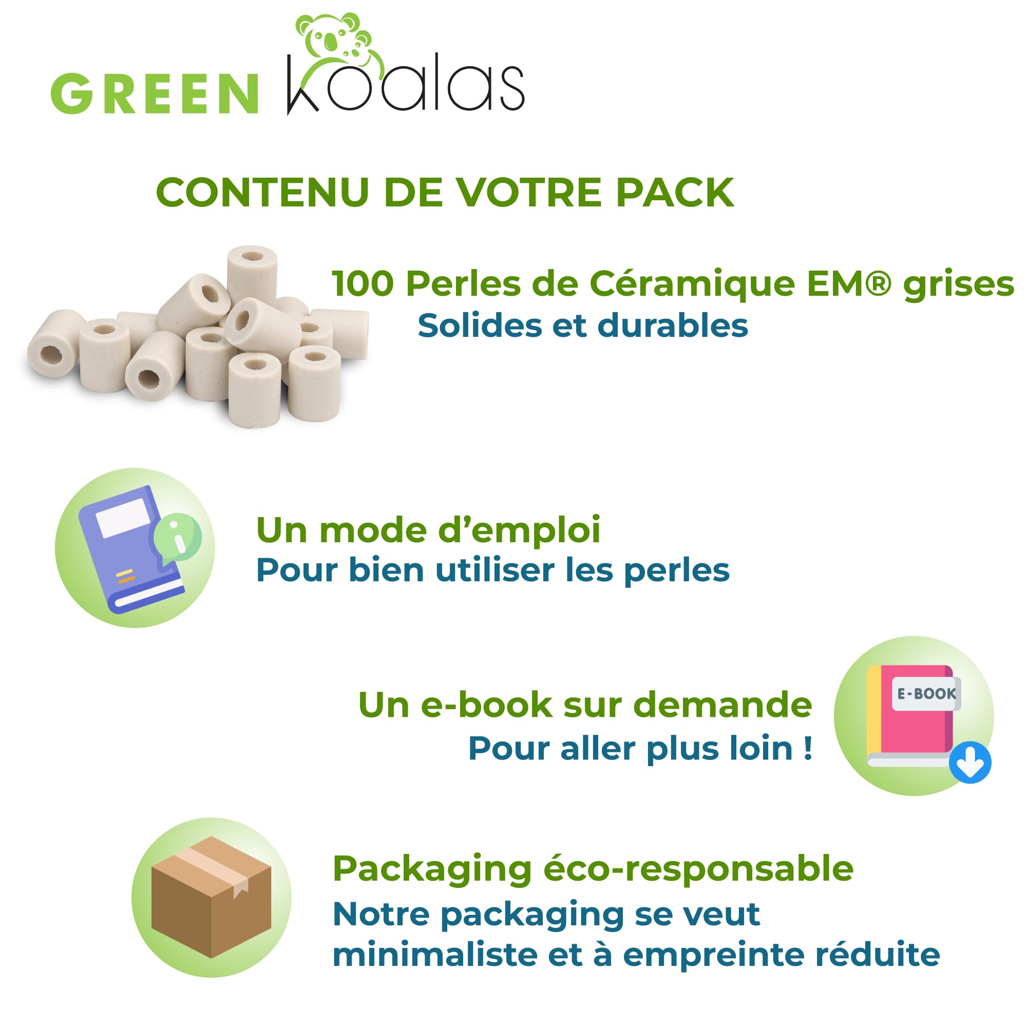 X100 Perline Ceramica EM Grigie ai microrganismi efficaci Sfere Purificatore Naturale per Filtrazione Acqua Rubinetto Caraffa Fontana Macchina da Caffè Bollitore Elimina Clore Calcareo