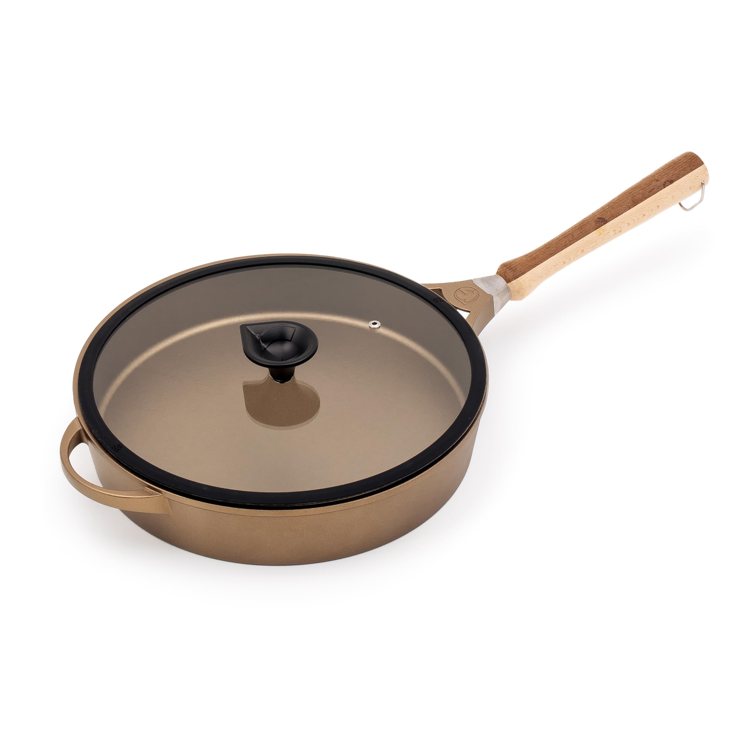 Luchetti K360 padella antiaderente professionale - Con manico removibile - Utilizzabile anche in forno (Per Induzione, 32cm)